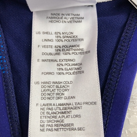 adidas Bandeau Bikini Top Navy, White, Teal, Bathing Suit Top. Size XL NWT - Picture 8 of 8